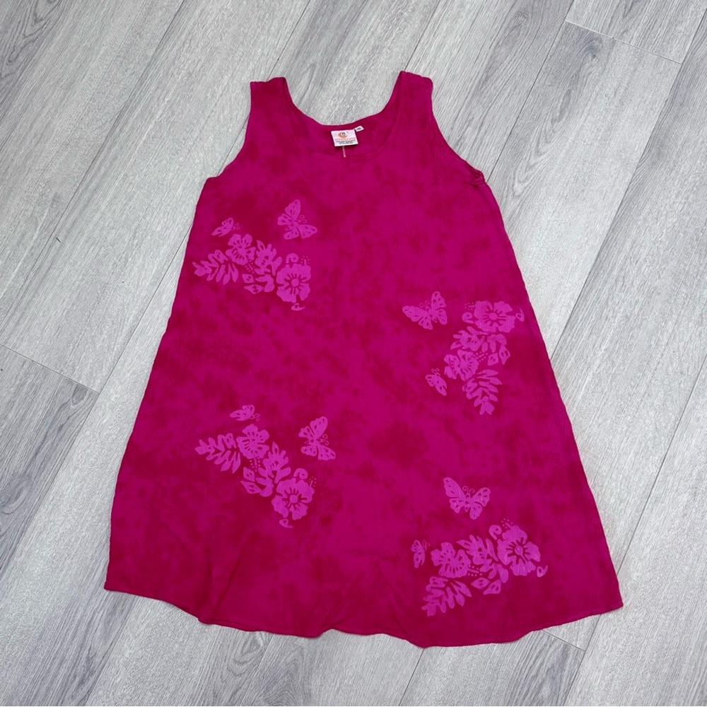Pineapple Moon Swim Cover Floral Butterfly Tank Dress One Size